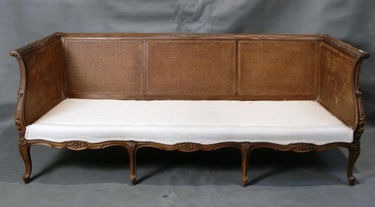 305 Antique French Carved Cane Back Sofa