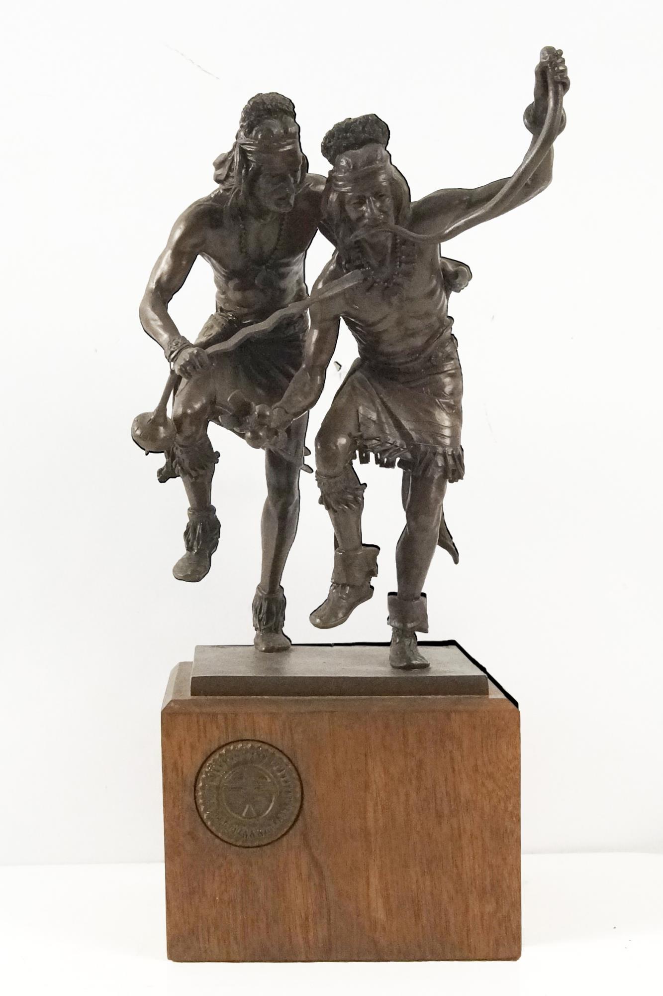 Pat Haptonstall 1943-1995 bronze - snake dancers: 10" h x 8" x 7" member Cowboy Hall of Fame
