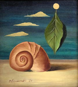"Gertrude Abercrombie" (1909-1977) Oil on board