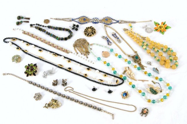 Haskell, Trifari, Hobe Lot of Costume jewelry: Haskell, Trifari, Hobe Lot of Costume jewelry