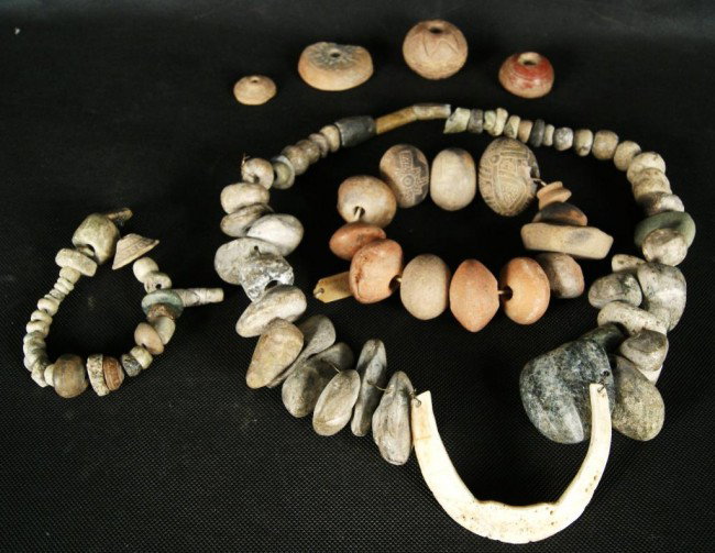 Collection of Stone & Earthenware Spindle Whorls i: Collection of Stone & Earthenware Spindle Whorls including a Chamelia Mexico Set and many others. From the Robert Owen Browne Museum Collection