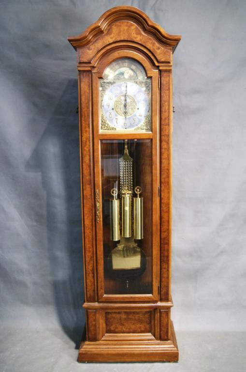 218 Hamilton 3weight Tall grandfather clock with moon