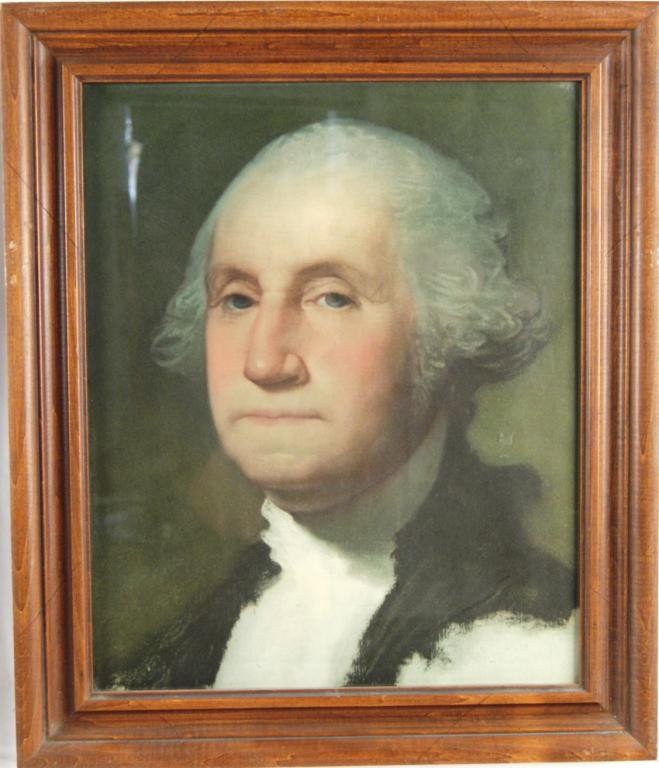Lincoln & Washington 16" x 13" lithographs - 2 - 3