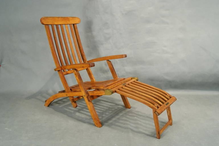 RMS Queen Elizabeth deck chair ca 1960 Sep 18, 2011 California