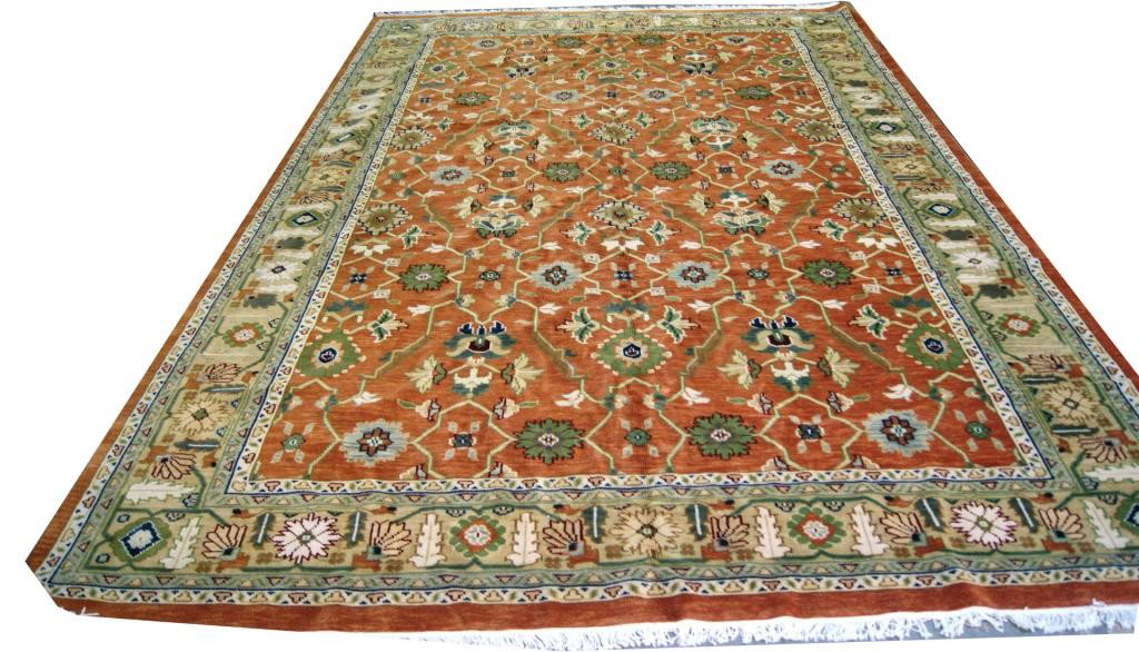 Tabriz carpet - 9' 'x13' rust/beige background - 2