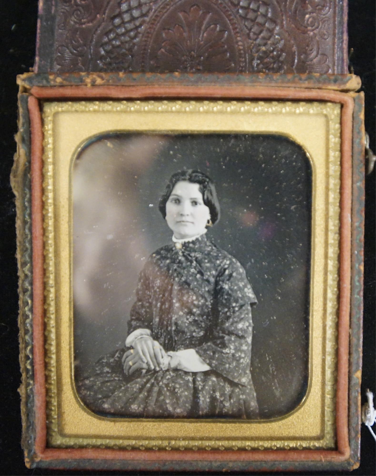 Zerelda Samuel Daguerreotype & Manuscripts: Zerelda Cole James Samuel was the mother of the outlaw Jesse James, born Zerelda Elizabeth Cole on January 29th 1825 in Woodford County, Kentucky. Daguerreotype Image Size 2.75" x 2.25" and shows Zere