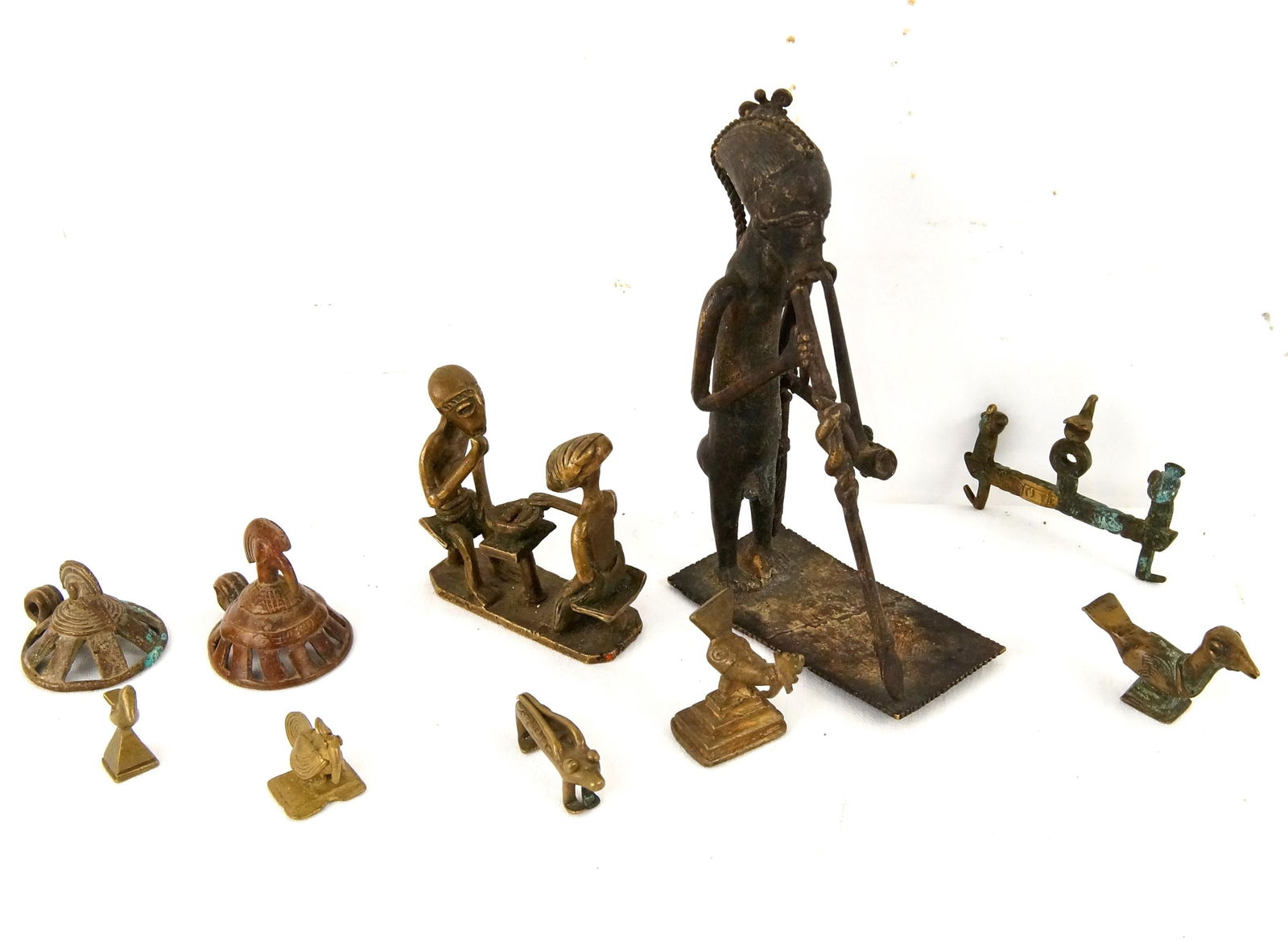 Collection of ten African bronze miniature figures (1 of 11)