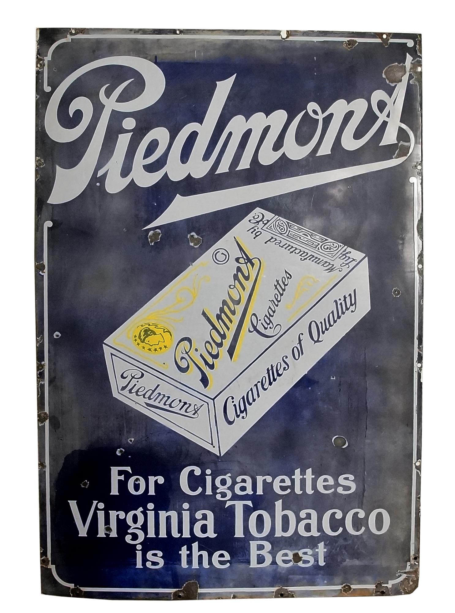 Piedmont cigarette Porcelain advertising sign (1 of 3)