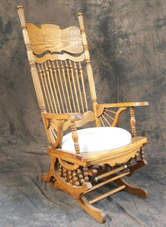 607 American oak glider rocker ca 1905