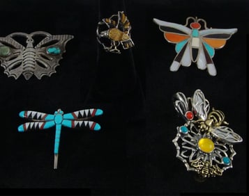 Silver Native Butterfly, Bee & Eagle Jewelry
