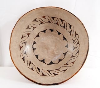 Native terra cota hand painted bowl