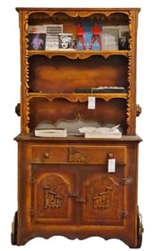 1930's California Mission Stepback Cabinet