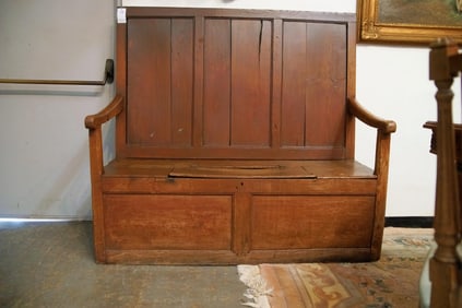 19th c. Louisiana Wood Bench ca. 1840-1850