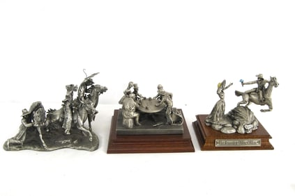 Three Pewter sculpture by Donald Poland