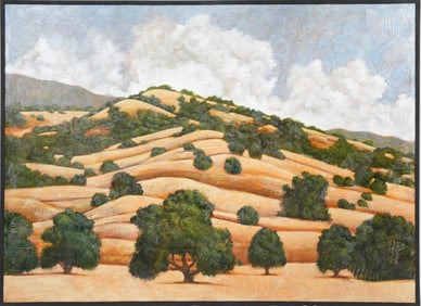 Giron Juarez -Santa Ynez Mixed Media Landscape