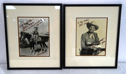 Two Signed Gene Autry Framed Photographs
