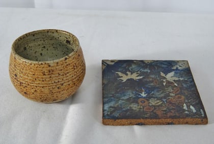 Vivika & Otto Heino Applewood Glaze Bowl & tile