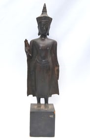 Thai bronze of the standing Buddha Shakyamuni