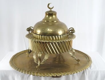 Antique Brass Moroccan Brazier