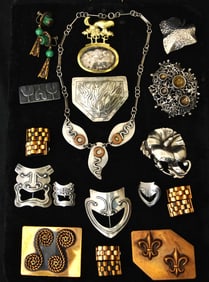 Vintage Silver - Sterling - Copper Art jewelry