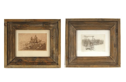 Two Edward Borein etchings