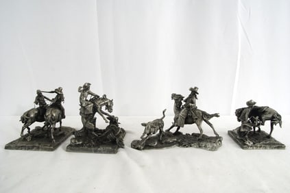 Four Pewter sculpture by Donald Poland