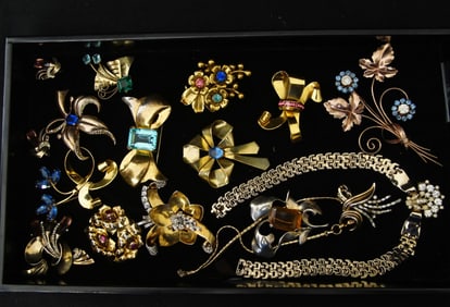 Vintage sterling ++ Czechoslovakia brooches