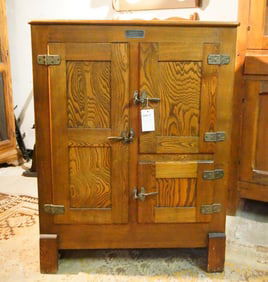Antique American Oak Ice Box