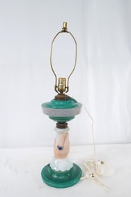 Rare 19th cent. Kerosene lamp w hand