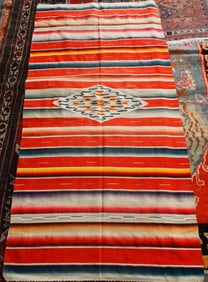 Rainbow Saltillo Fine woven rug - ca 1920