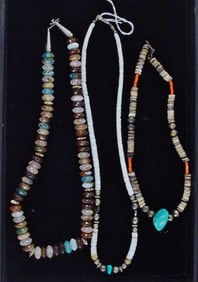 Agate tiger eye, Quartz beaded Heishi necklaces