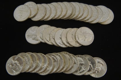 Seventy-Nine1964 25c Unc & Au quarters