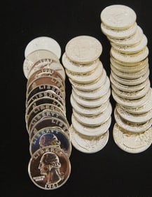 1961-64 (40) and 1961 UNC quarters (40)