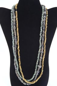 Three 19th cent Trade bead necklaces