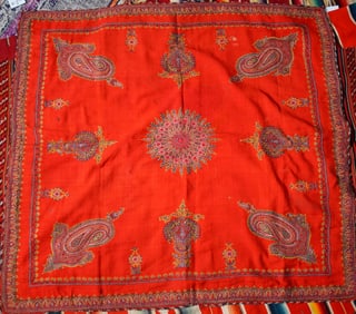 Antique Rasht Indo Persian Silk Embroidery