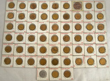 Collection of 63 U.S. State quarters