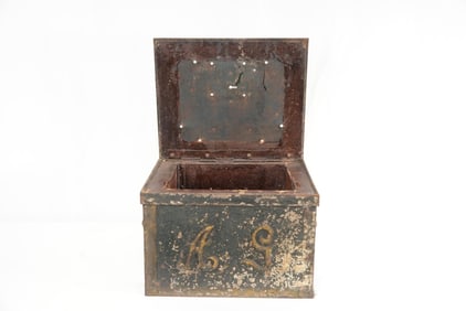 Antique Iron Strong box