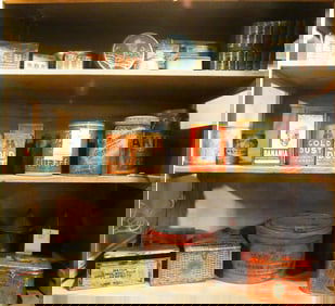 Collection of 29 old tins & kitchen Tins