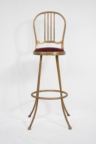 Vintage Brass tall stool