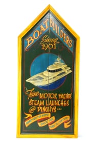 Boat builders painted sign (since 1901)