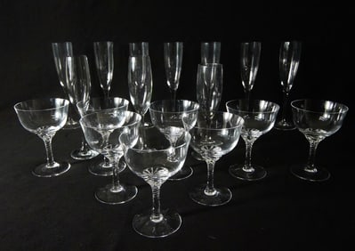 Crystal Stemware - flutes, wines - 18pcs