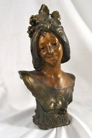 Antique Spelter Sculptural bust "LAutomn"