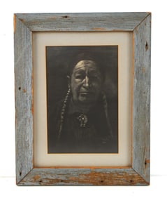 Martin Schaffner Lithograph of Taos New Mexico man