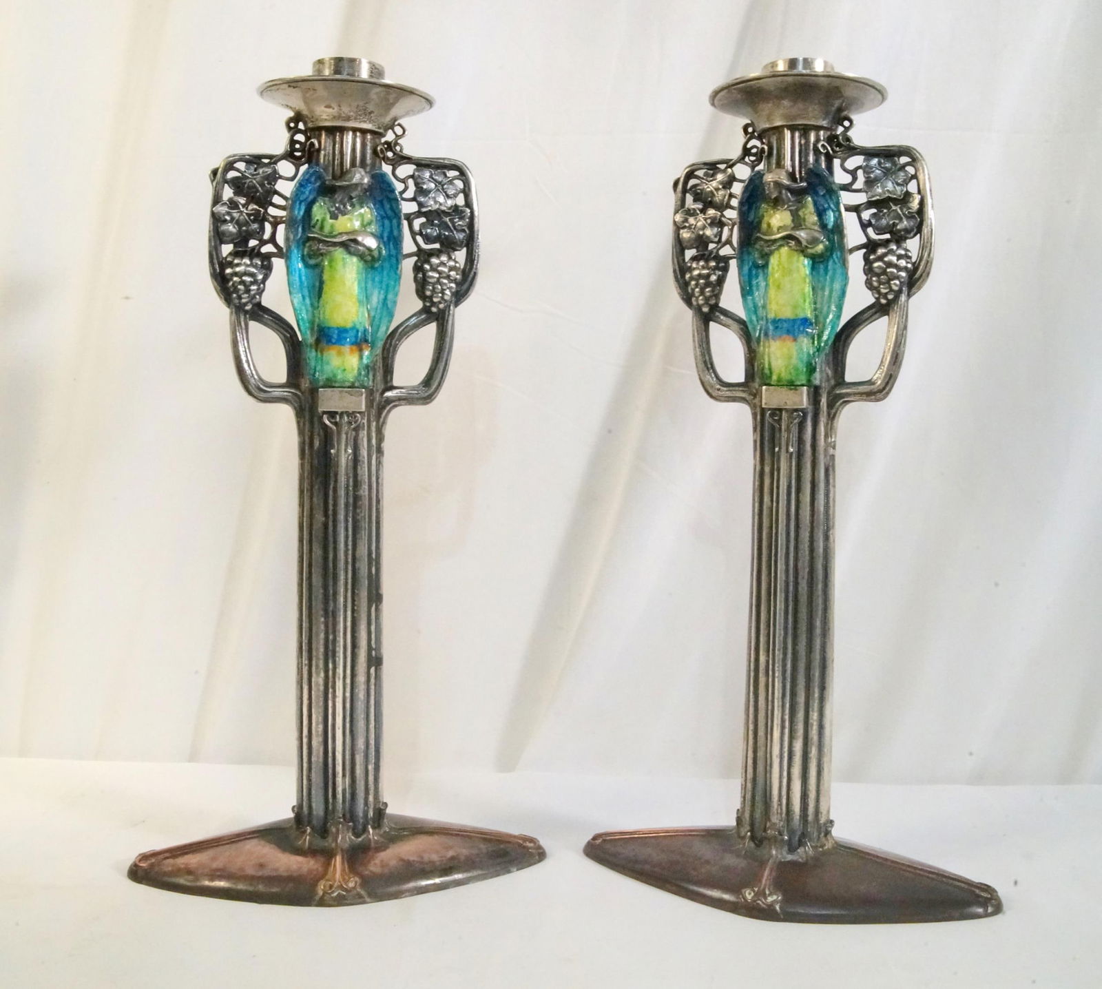 Rare Art Nouveau (Craftsman) period candlesticks (1 of 7)
