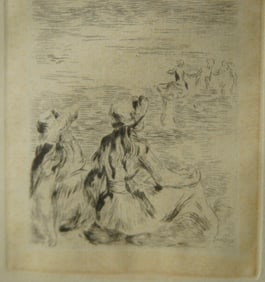 Pierre Auguste-Renoir "Sur La Plage" Etching