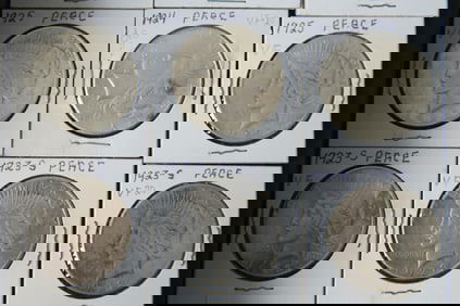 Seventeen - 1922-1926 US Silver Peace Dollars
