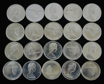 Twenty 1867-1967 BU Canadian Flying Goose Dollars