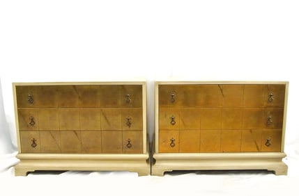 "Renzo Rutili" Art Modern Gold & White chests