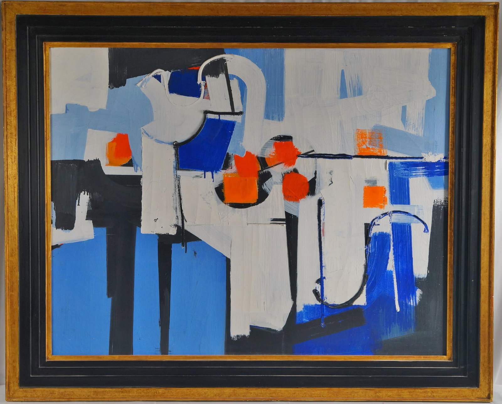 Mid-Century Modern Abstract Oil on Canvas (1 of 6)