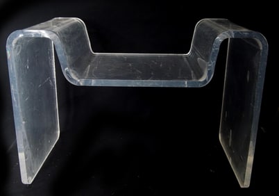 Lucite Mid Century Modern Curved Bench